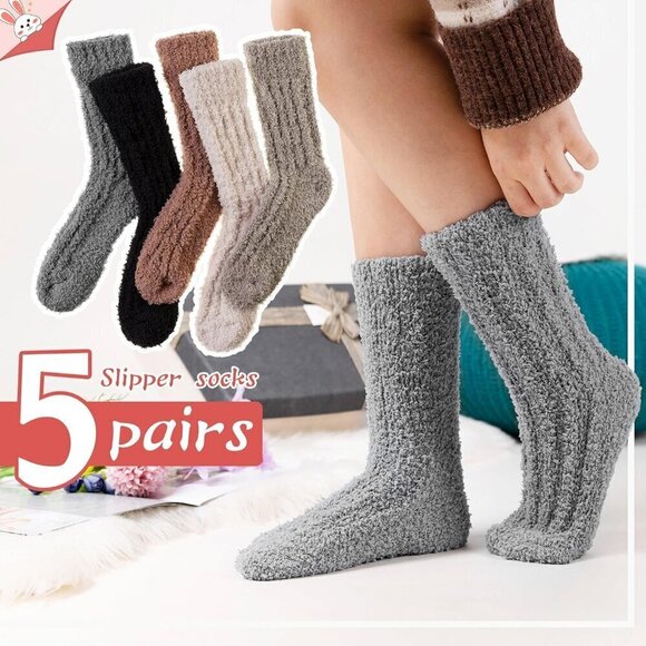 ❤️Women Fuzzy Socks Soft Warm Fluffy Sleep Thermal Plush Casual Cozy Home Socks - Picture 4 of 6